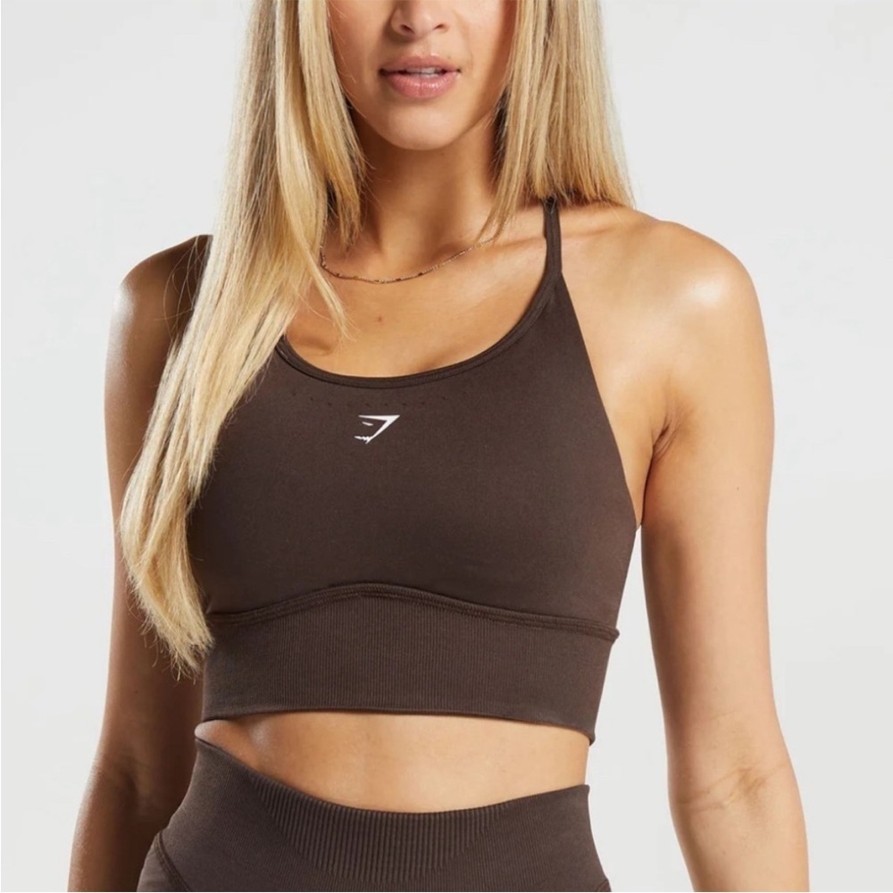 GYMSHARK sweat seamless longline sports bra